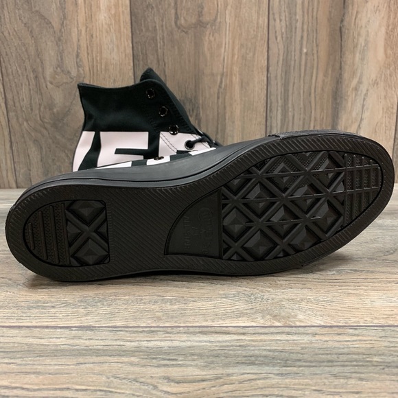 Converse Chuck Taylor Black White Hi Top Sneakers - Picture 3 of 5
